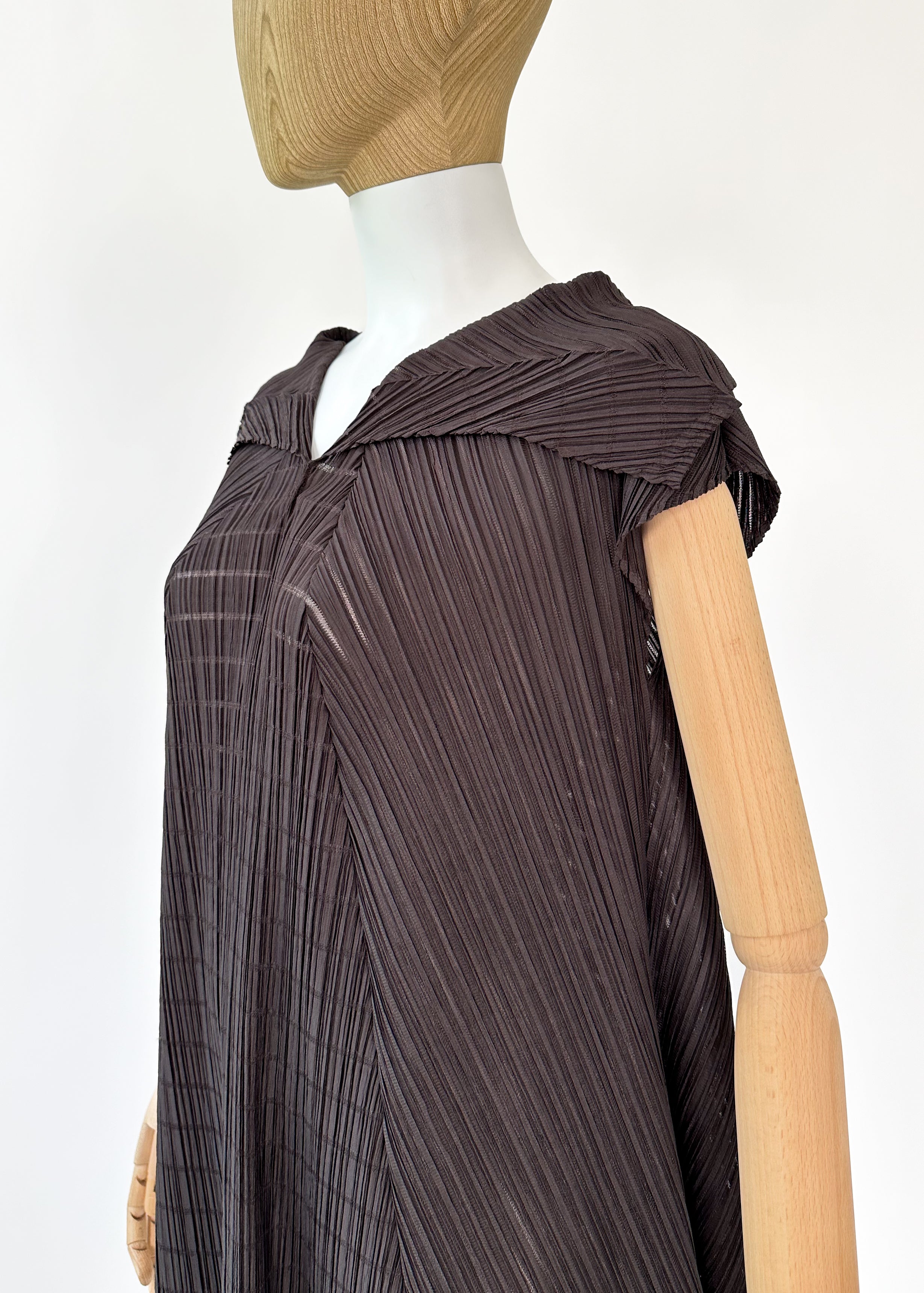 Issey Miyake Pleats Please Black Tunic Top — A-Line, Made in Japan