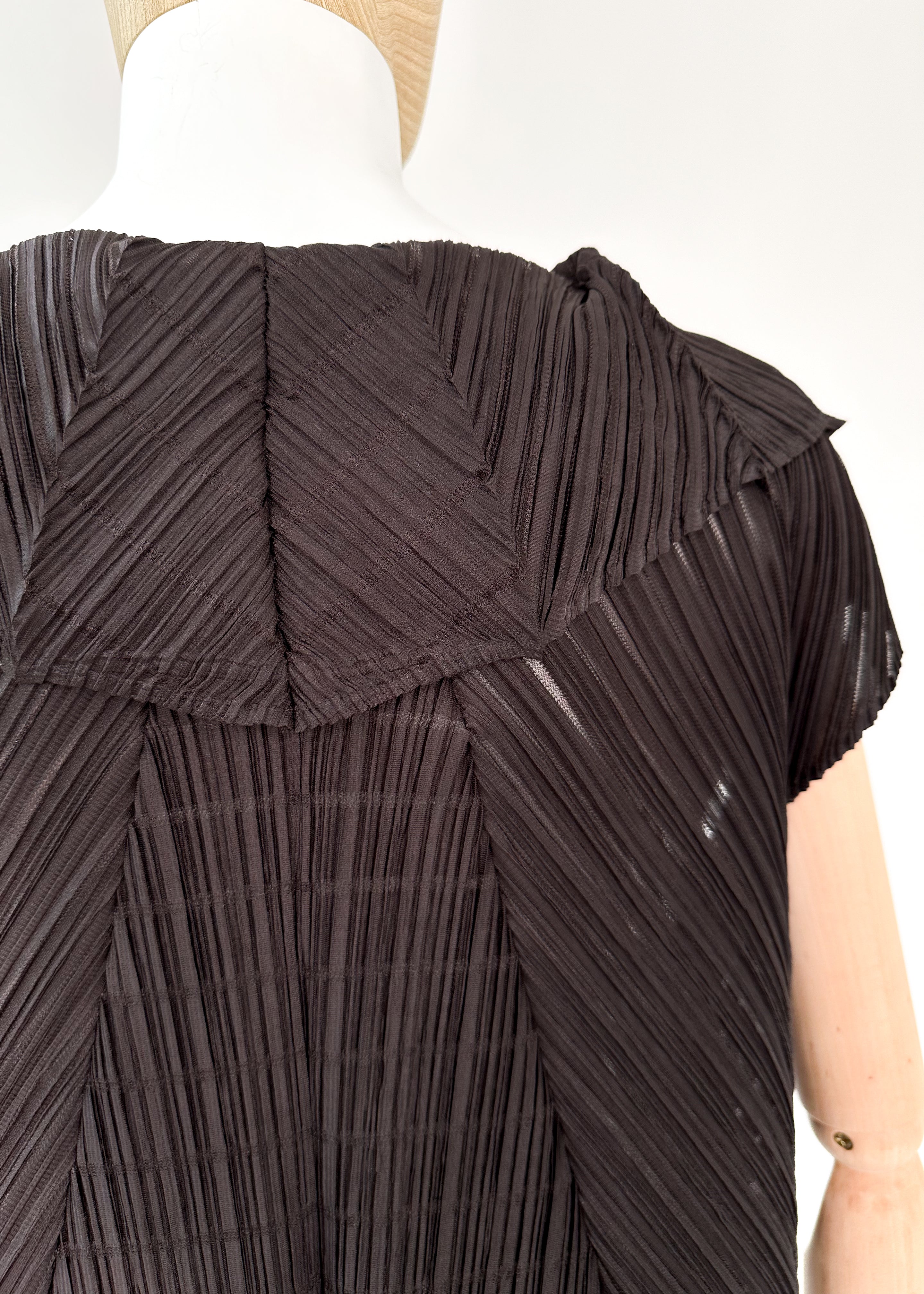 Issey Miyake Pleats Please Black Tunic Top — A-Line, Made in Japan