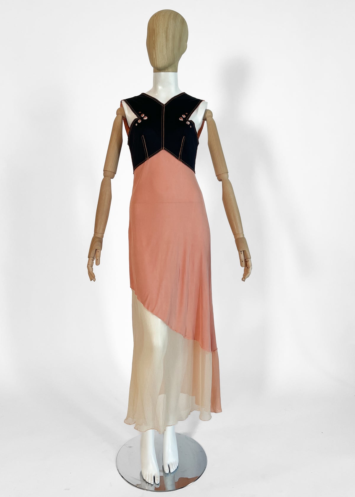 Jean Paul Gaultier Spring 1996 Silk and Jersey Dress