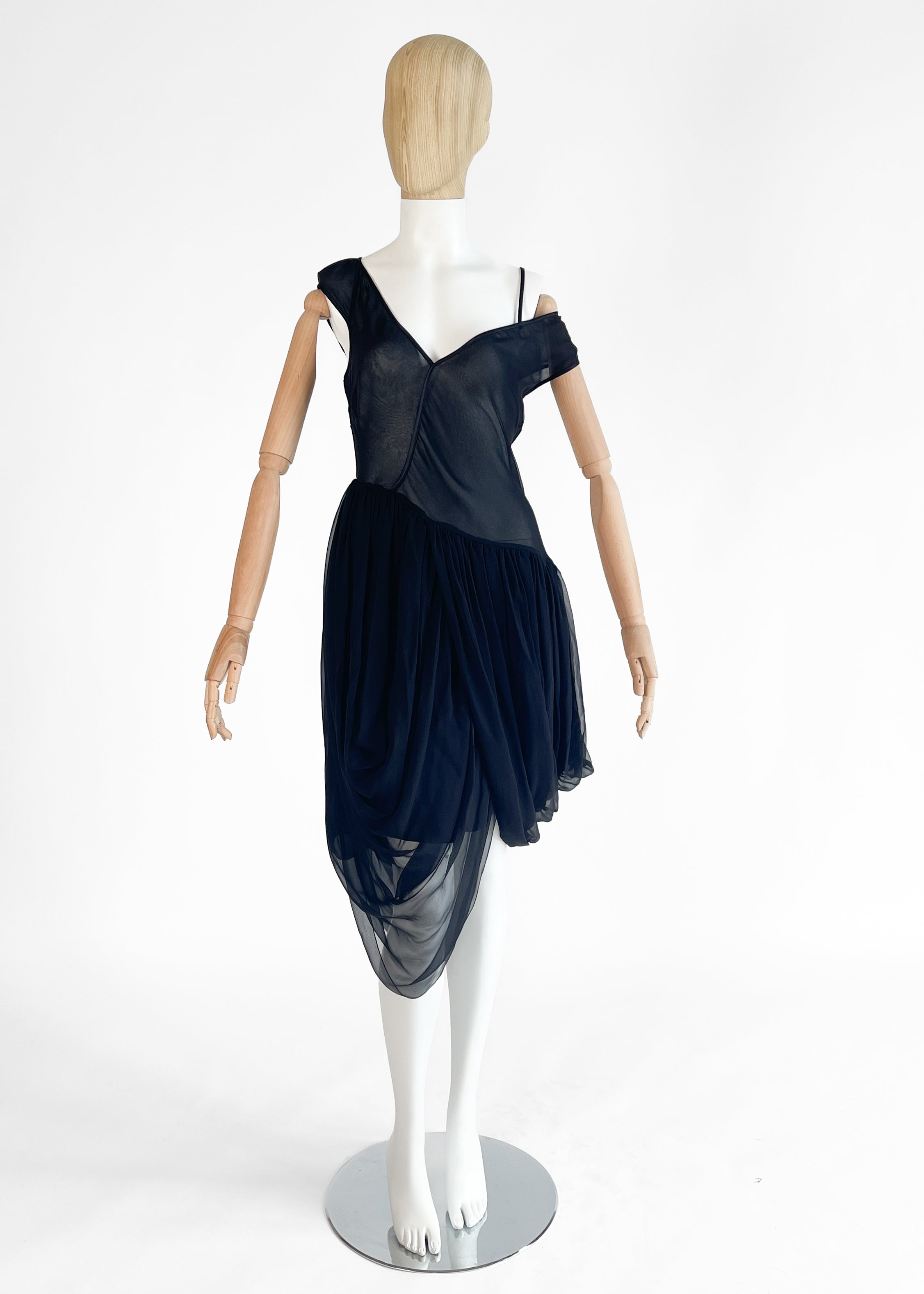 Krizia Silk Chiffon Dress Fall 2007