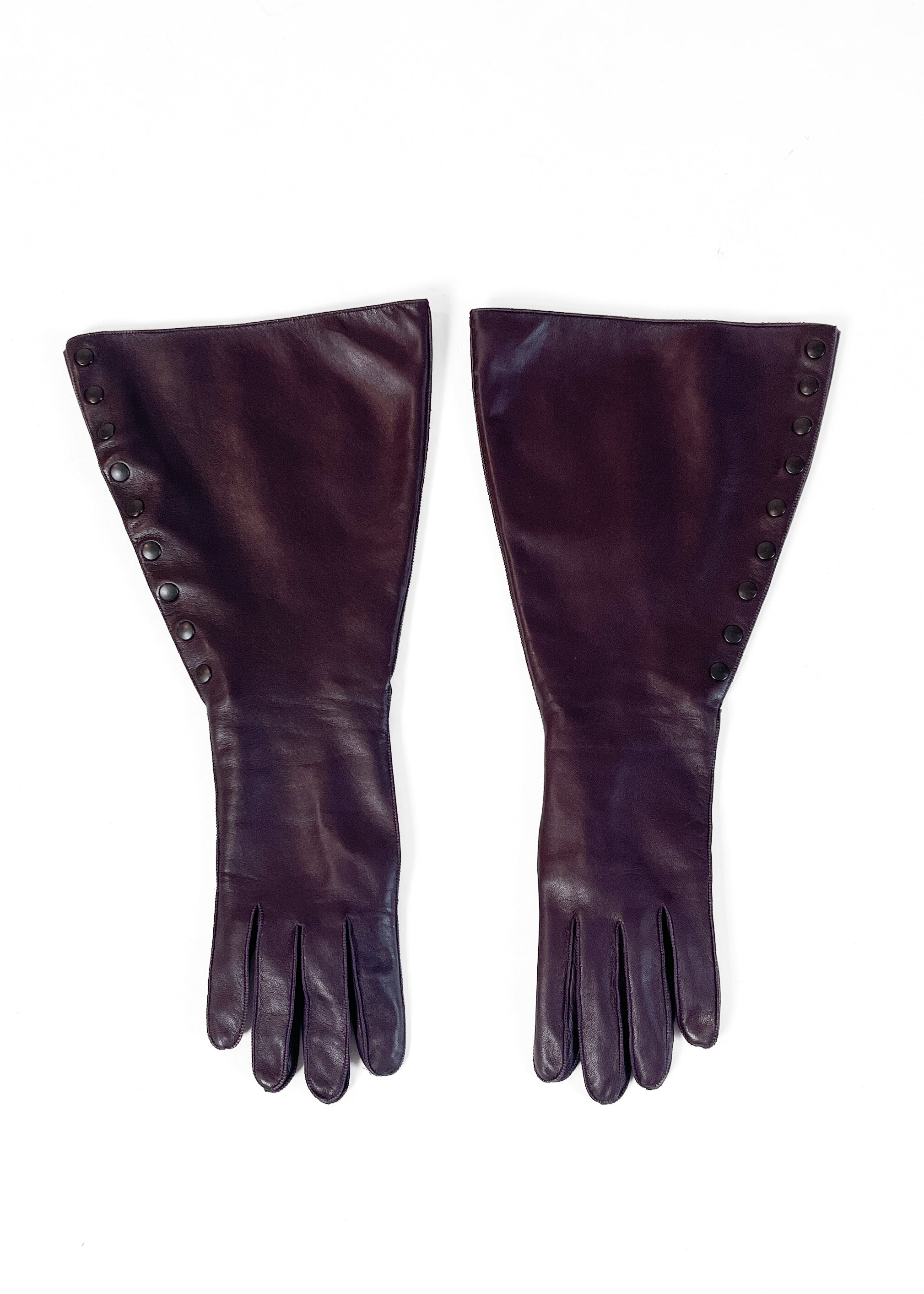 Lanvin Leather Gauntlet Gloves