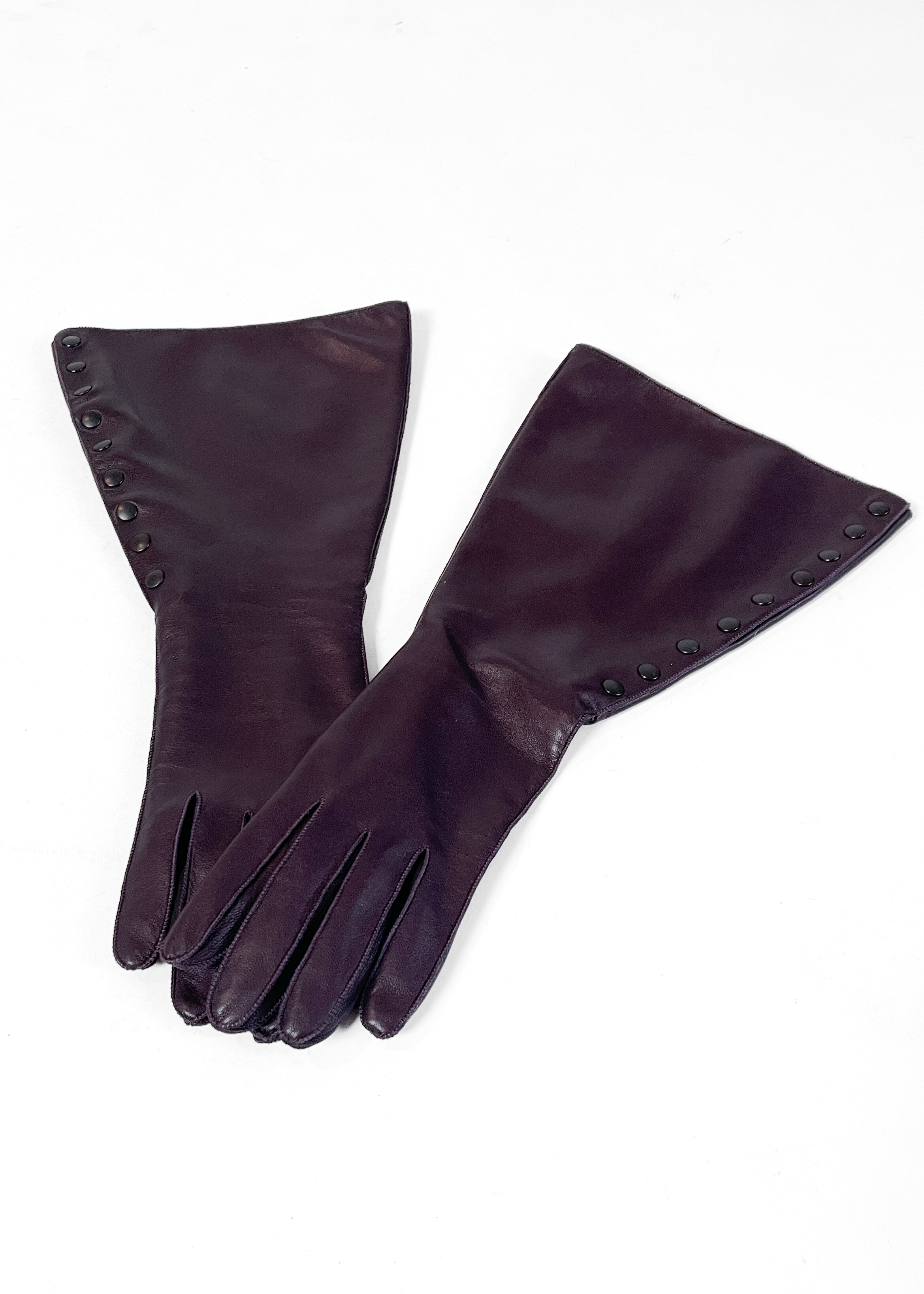 Lanvin Leather Gauntlet Gloves