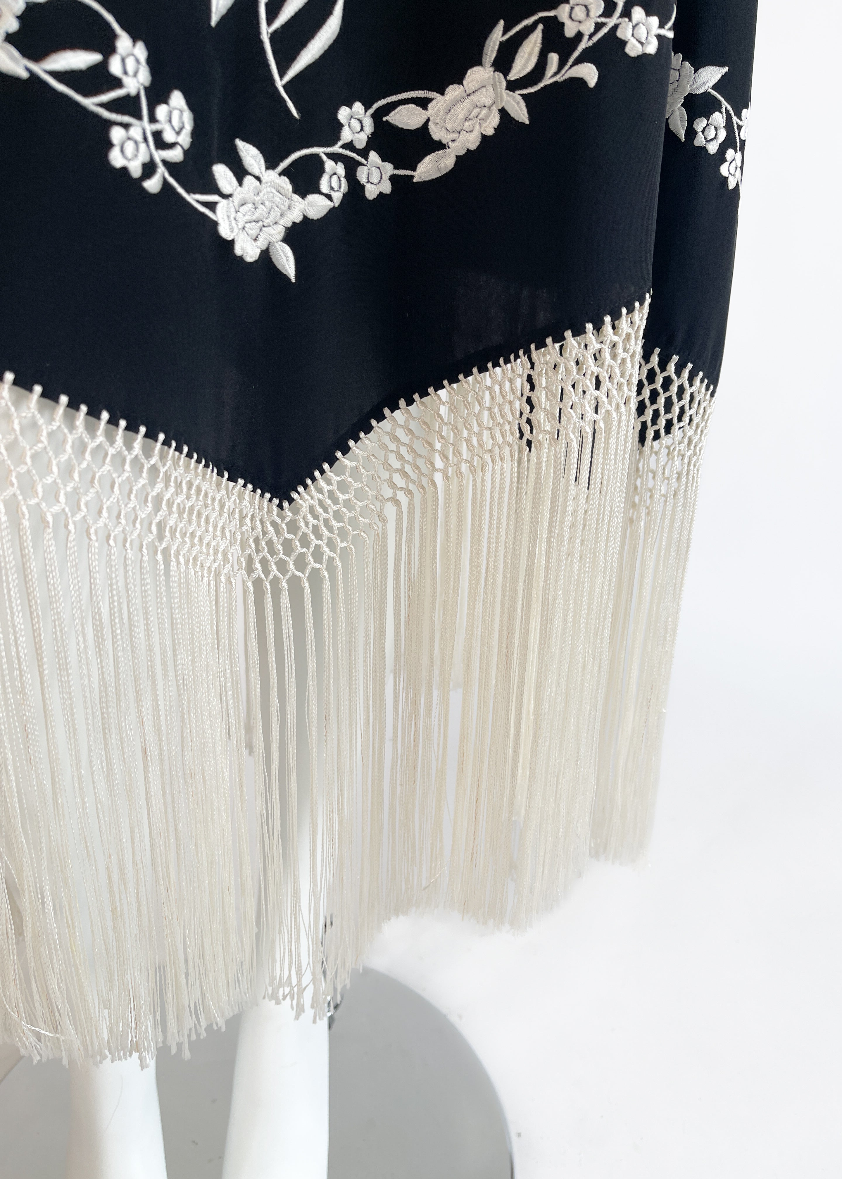Moschino Embroidered Fringed Skirt