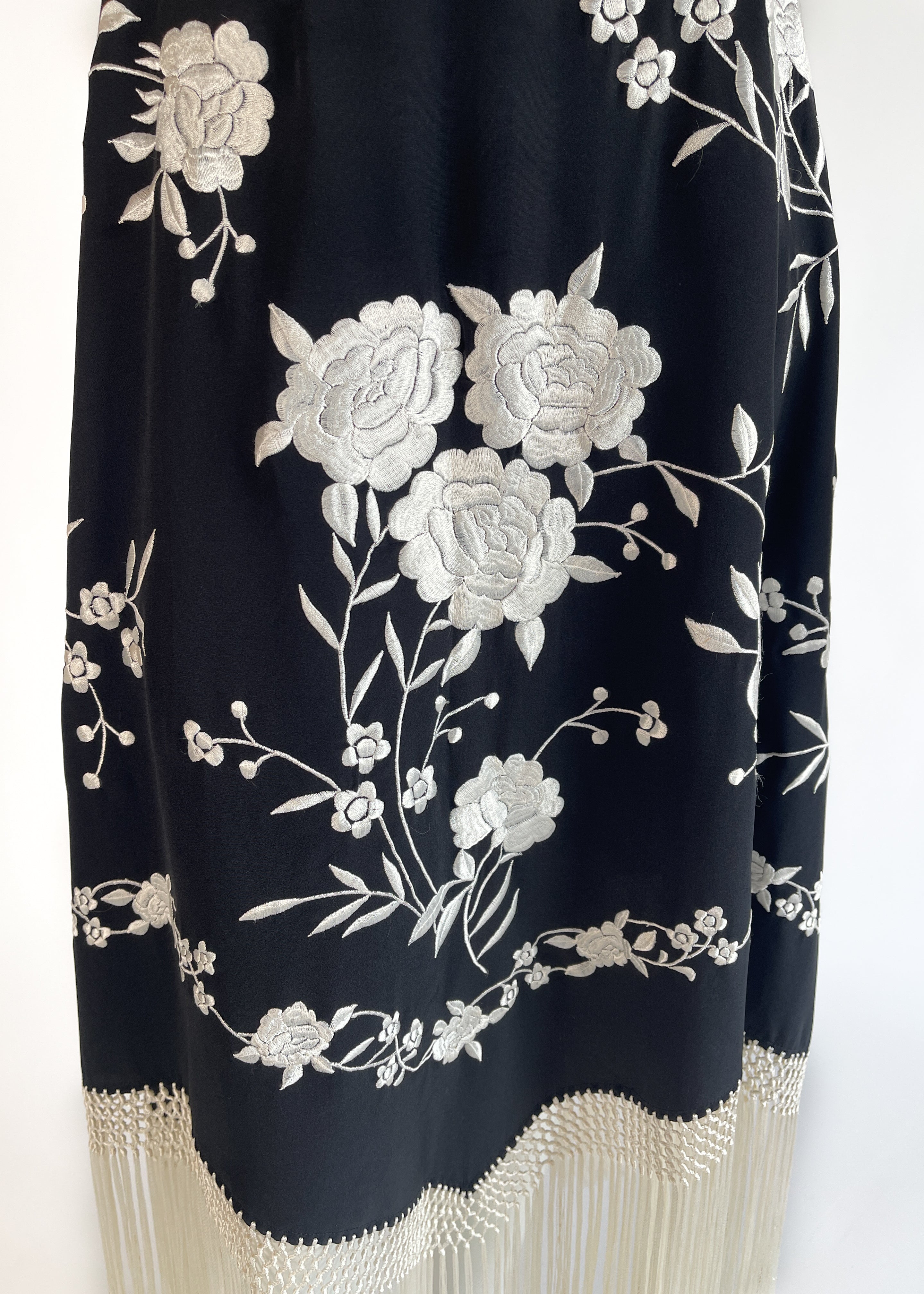 Moschino Embroidered Fringed Skirt
