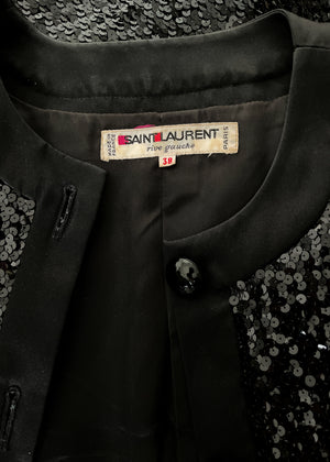 Vintage 1980s Yves Saint Laurent Sequin Jacket