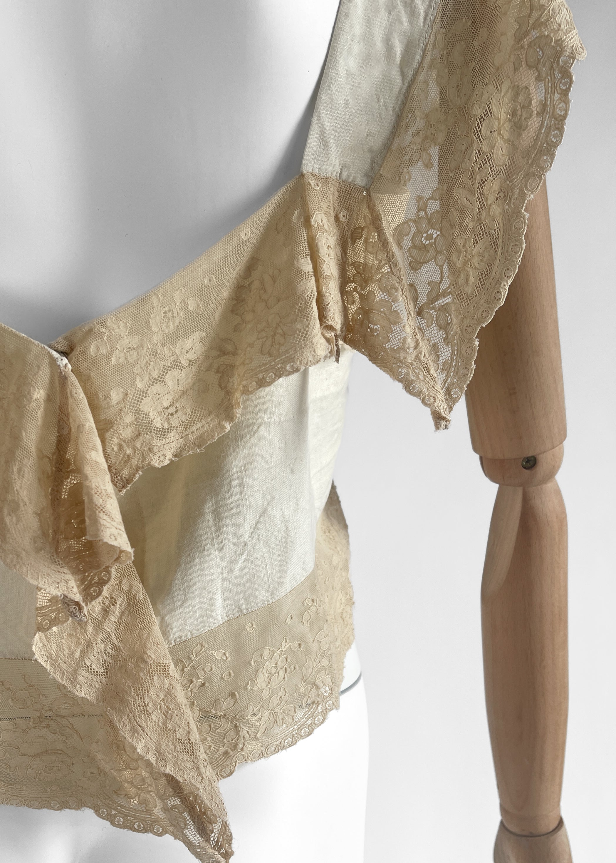 REworked Antique Linen and Lace Top