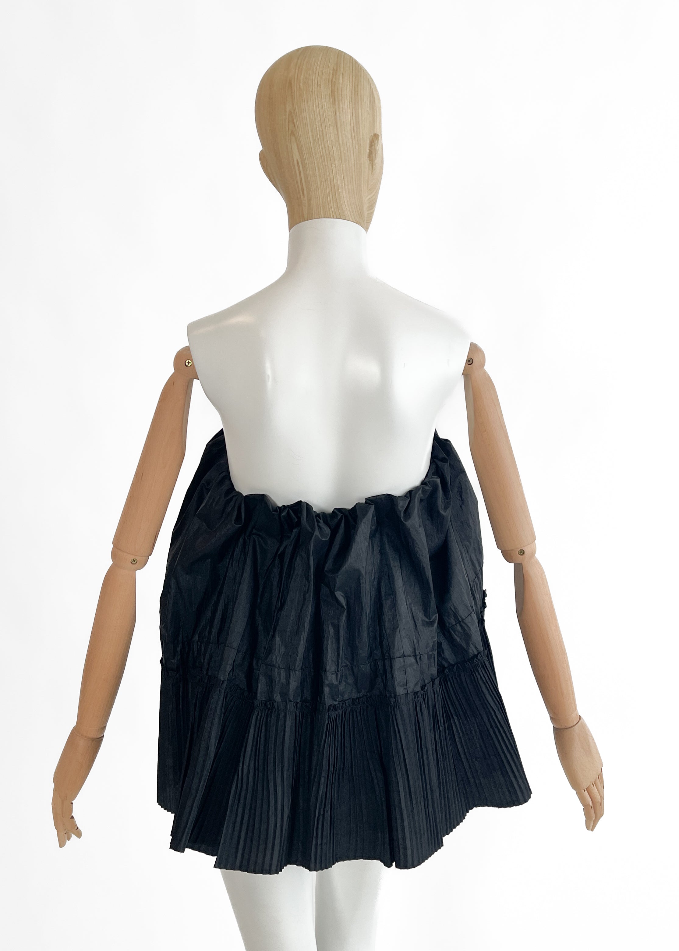 REworked Antique Silk Taffeta Strapless Top