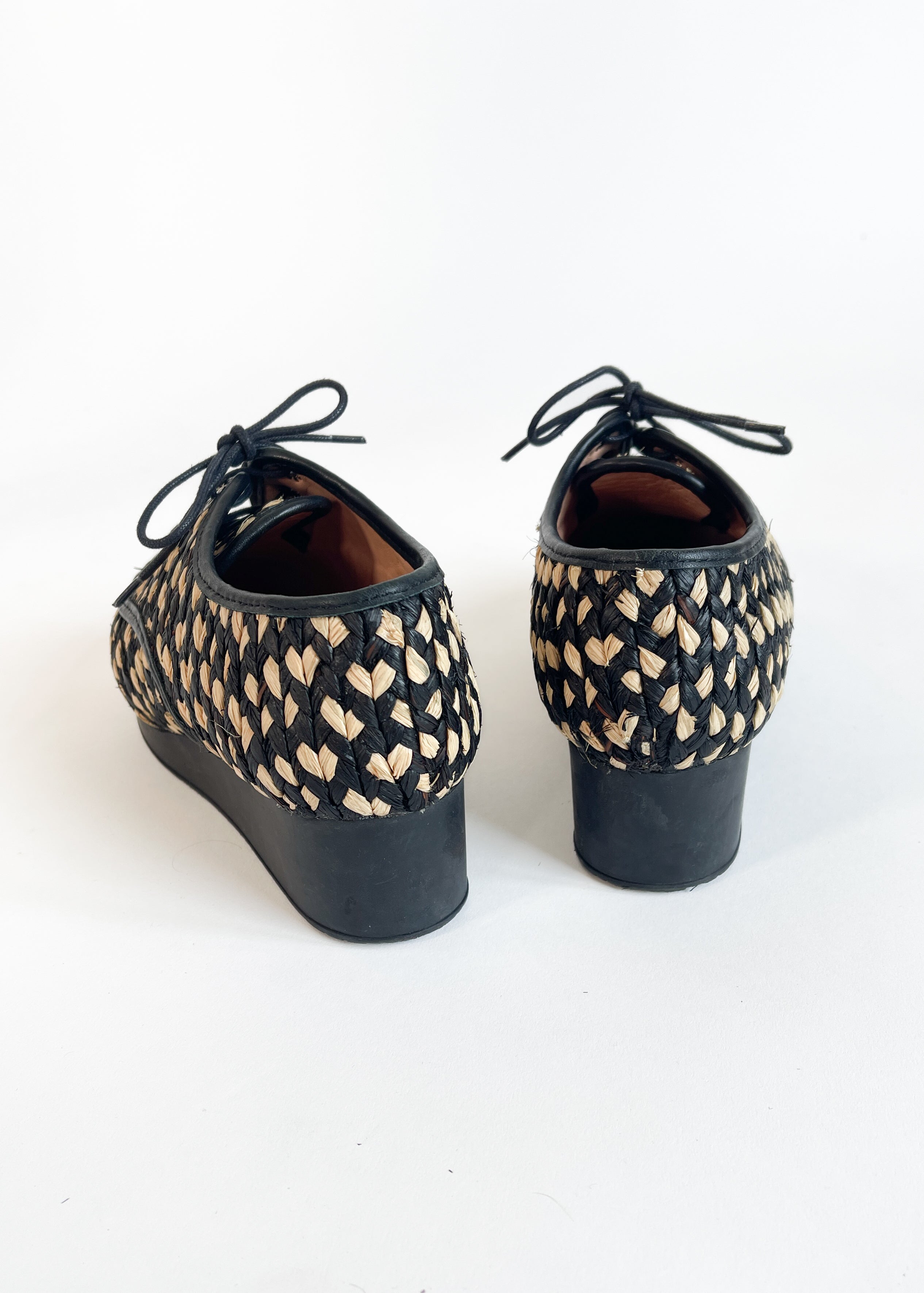 Robert Clergerie Woven Raffia Shoes