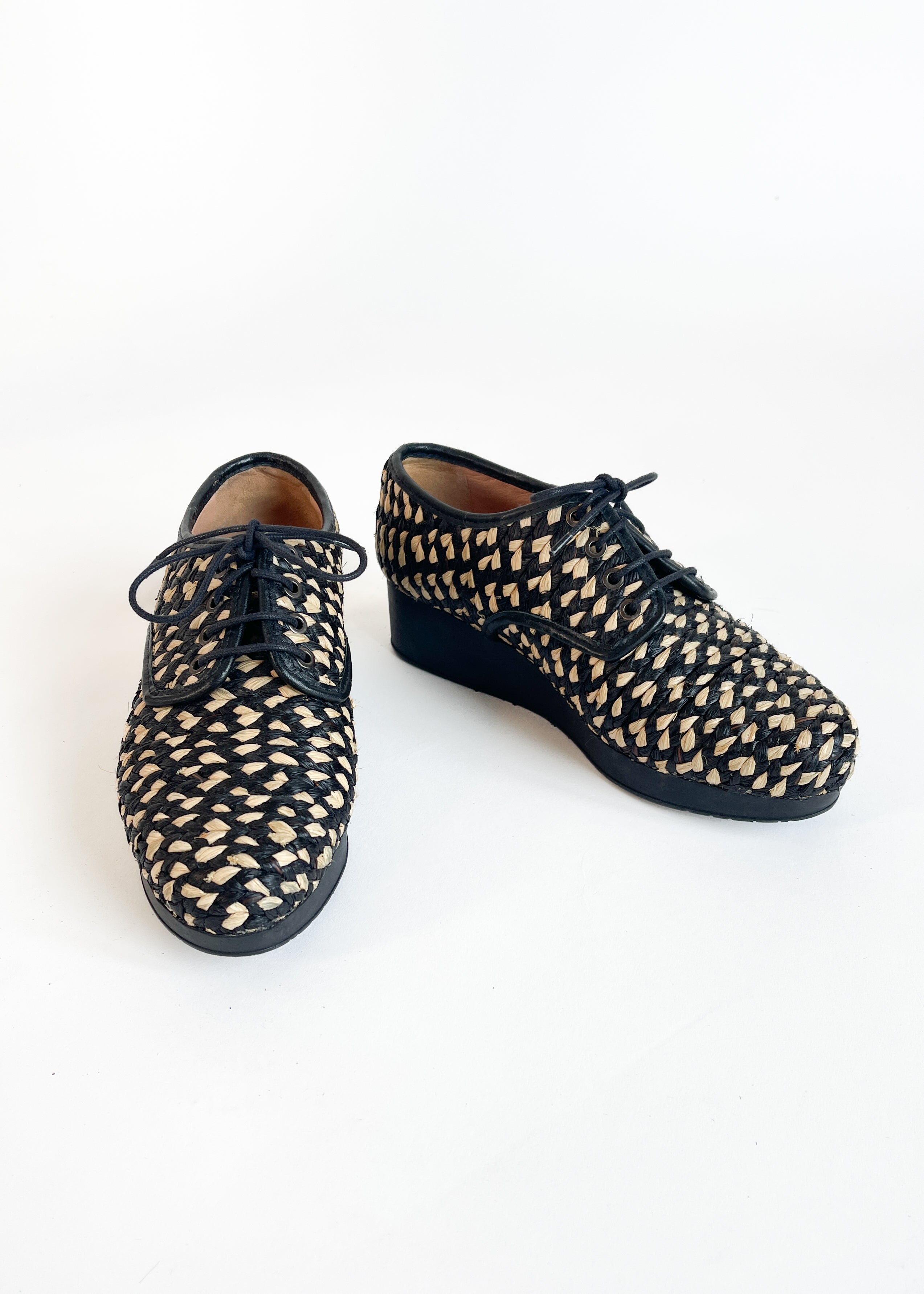 Robert Clergerie Woven Raffia Shoes