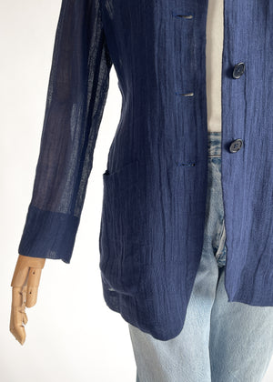 Romeo Gigli Sheer Linen Blazer
