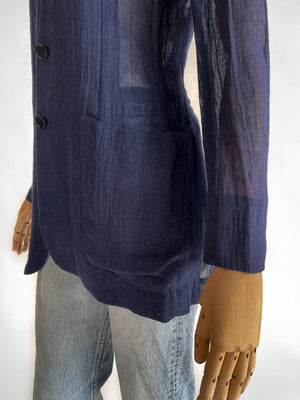 Romeo Gigli Sheer Linen Blazer