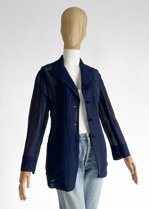Romeo Gigli Sheer Linen Blazer