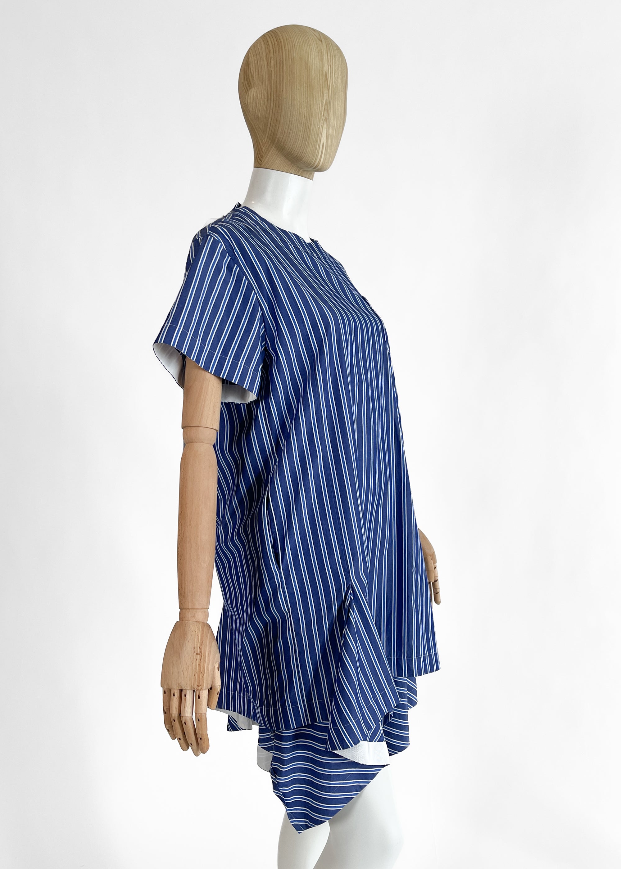 Sacai Striped Cotton Mini Dress