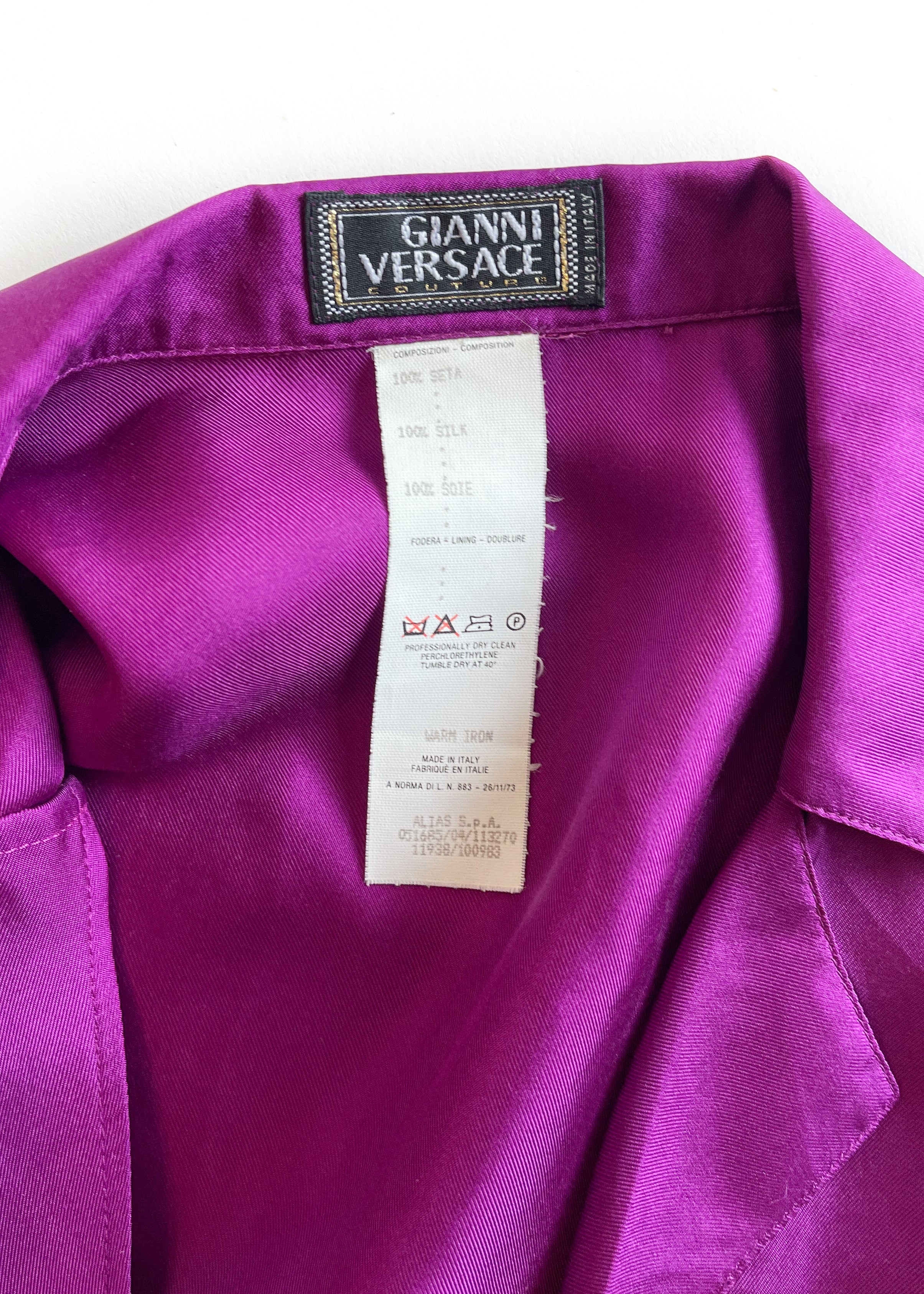 Vintage Versace Spring 2000 Silk Wrap Top