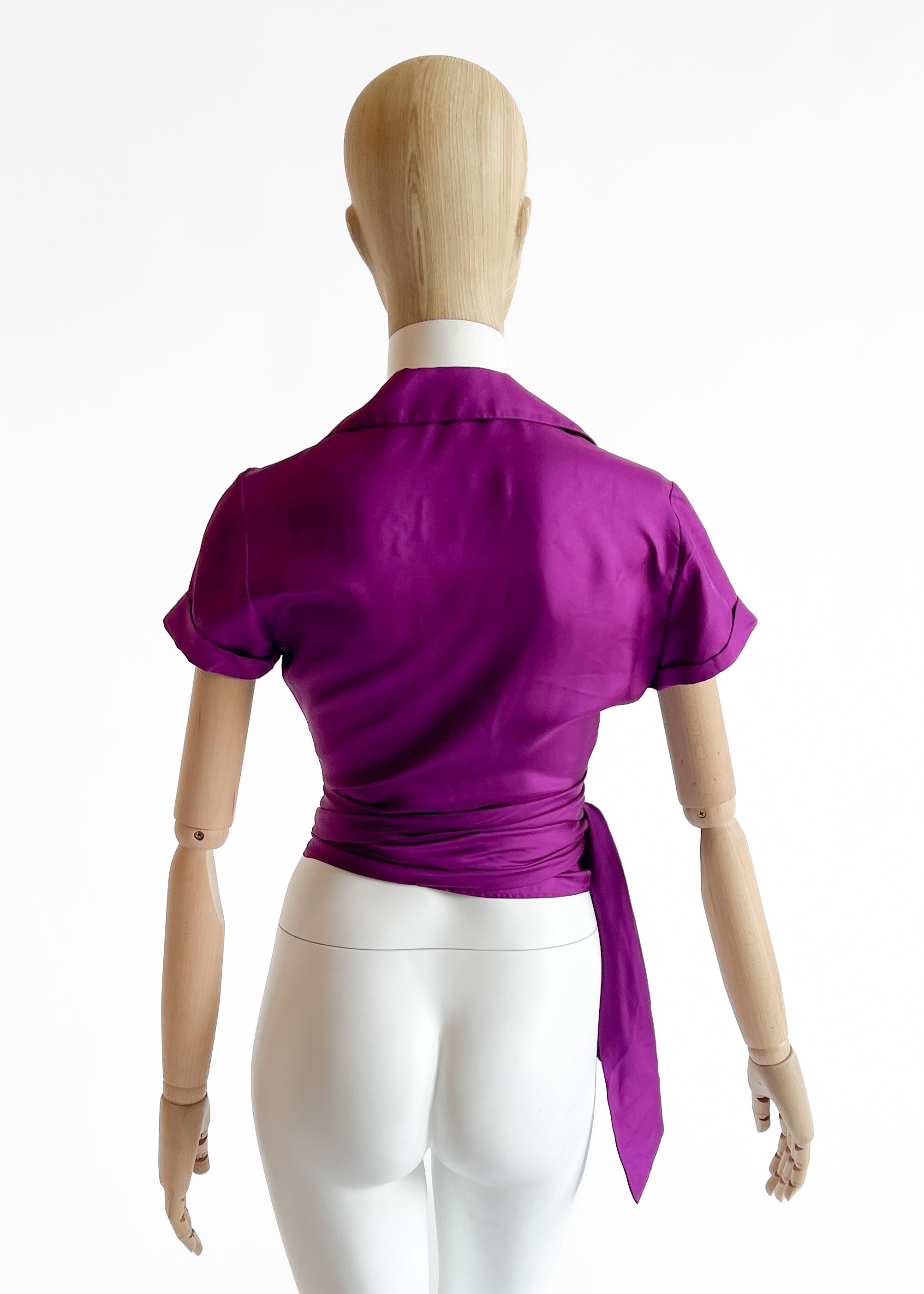 Vintage Versace Spring 2000 Silk Wrap Top