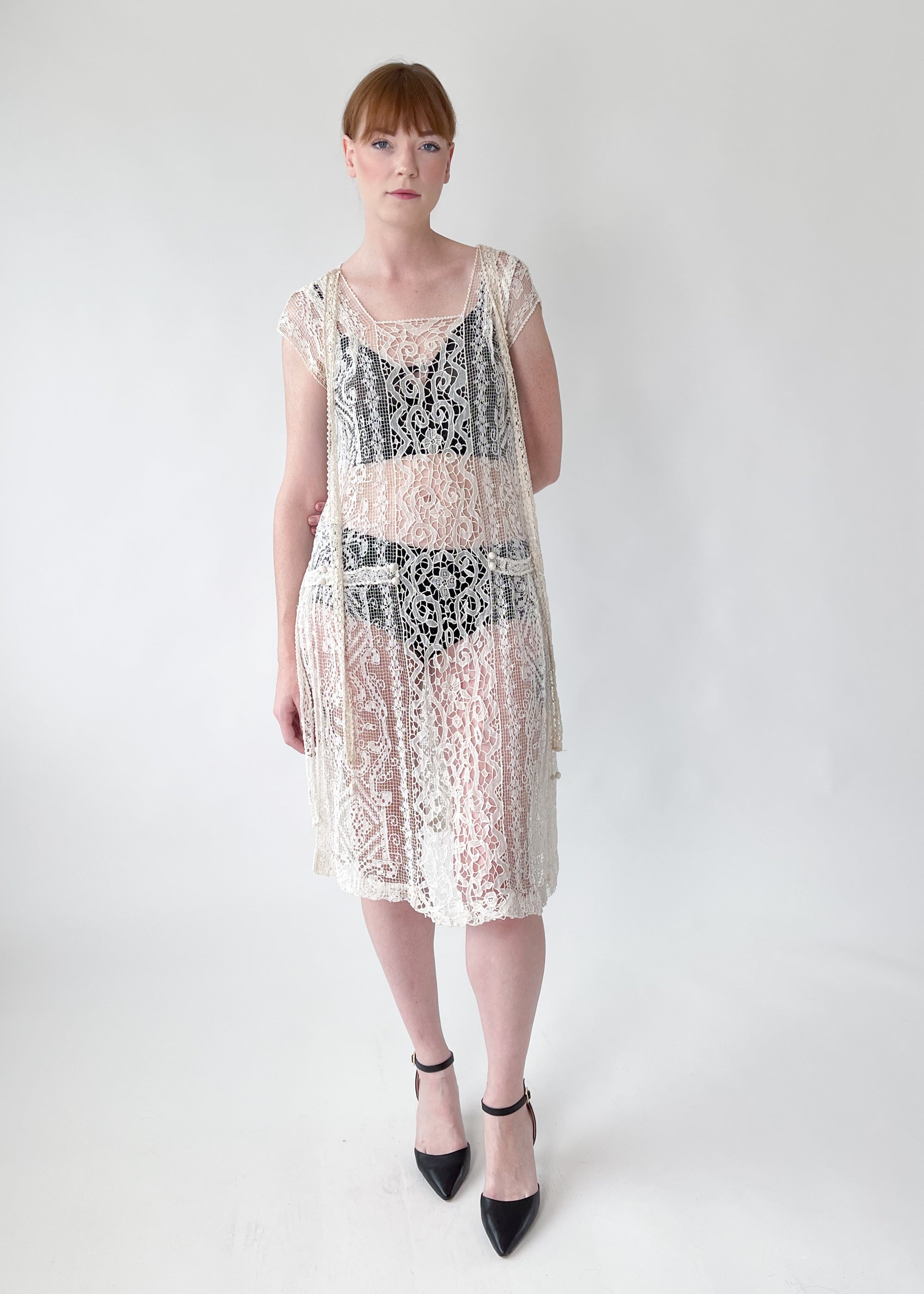Vintage 1920s Net and Lace Dress Vintage 1920s Net and Lace Dress