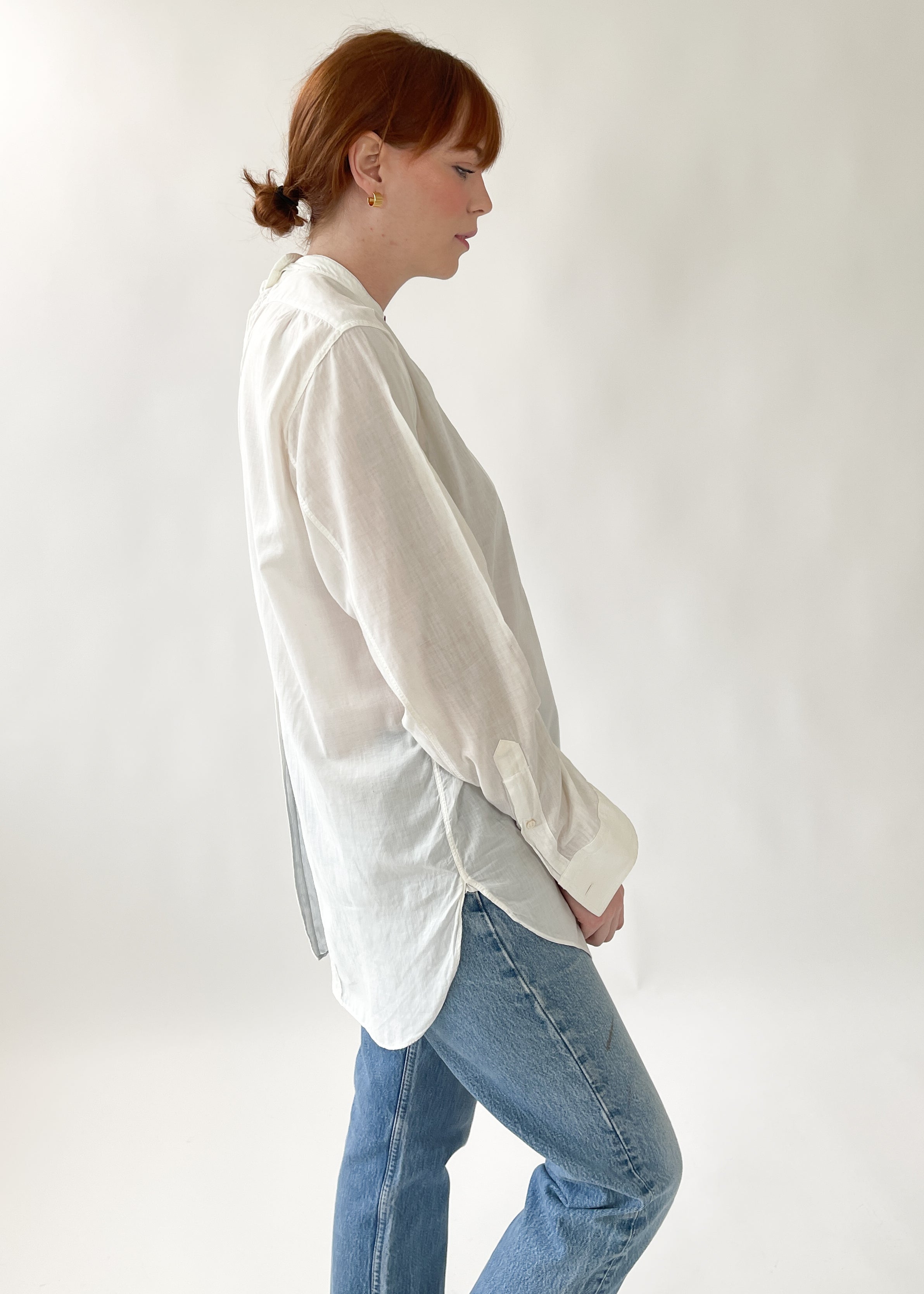 Antique Menswear Open-Back Tuxedo Shirt