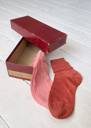 Vintage 1930s Cotton Anklet Sock Set
