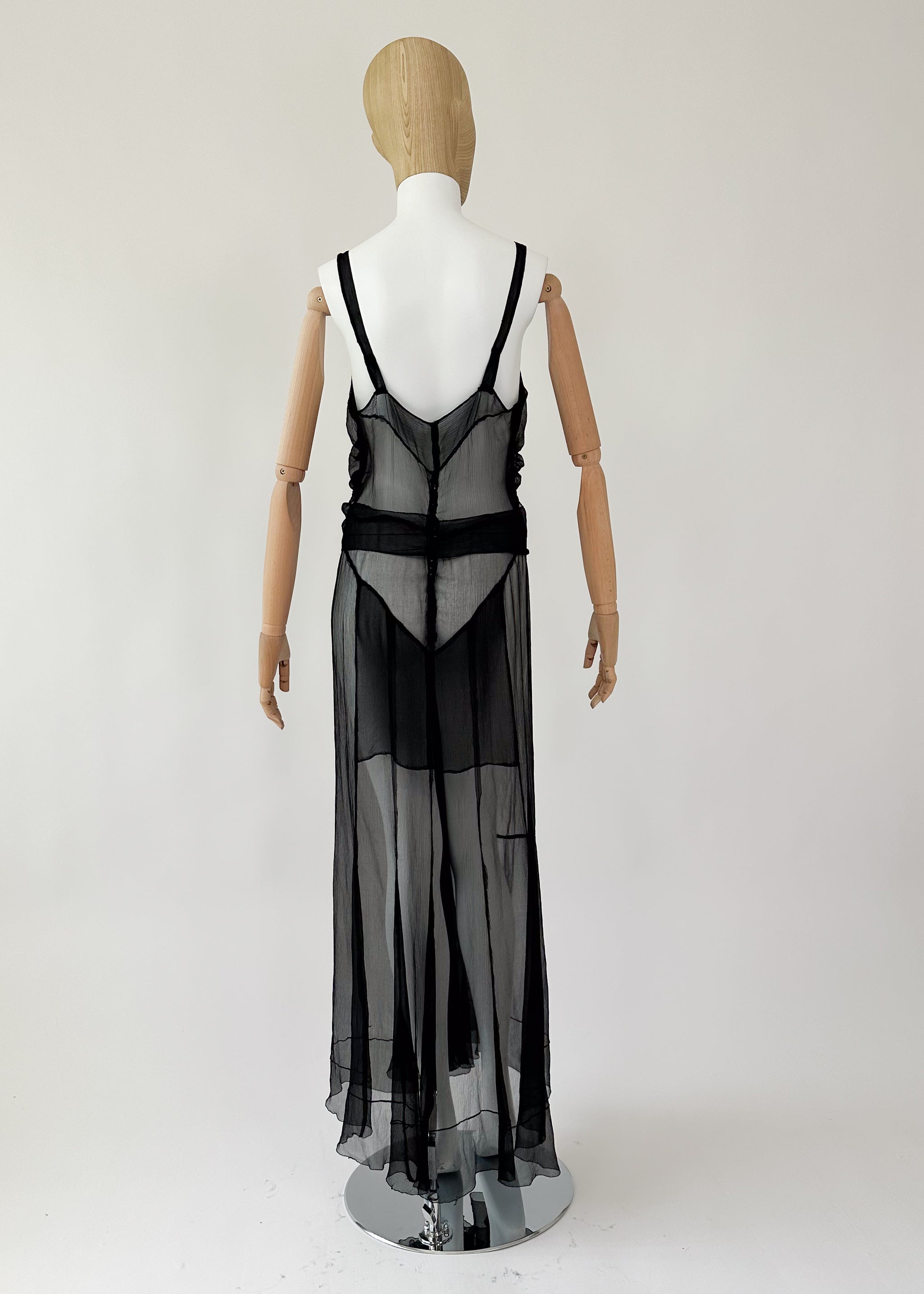 Vintage 1930s Sheer Silk Maxi Dress - Raleigh Vintage Vintage 1930s Sheer Silk Maxi Dress - Raleigh Vintage