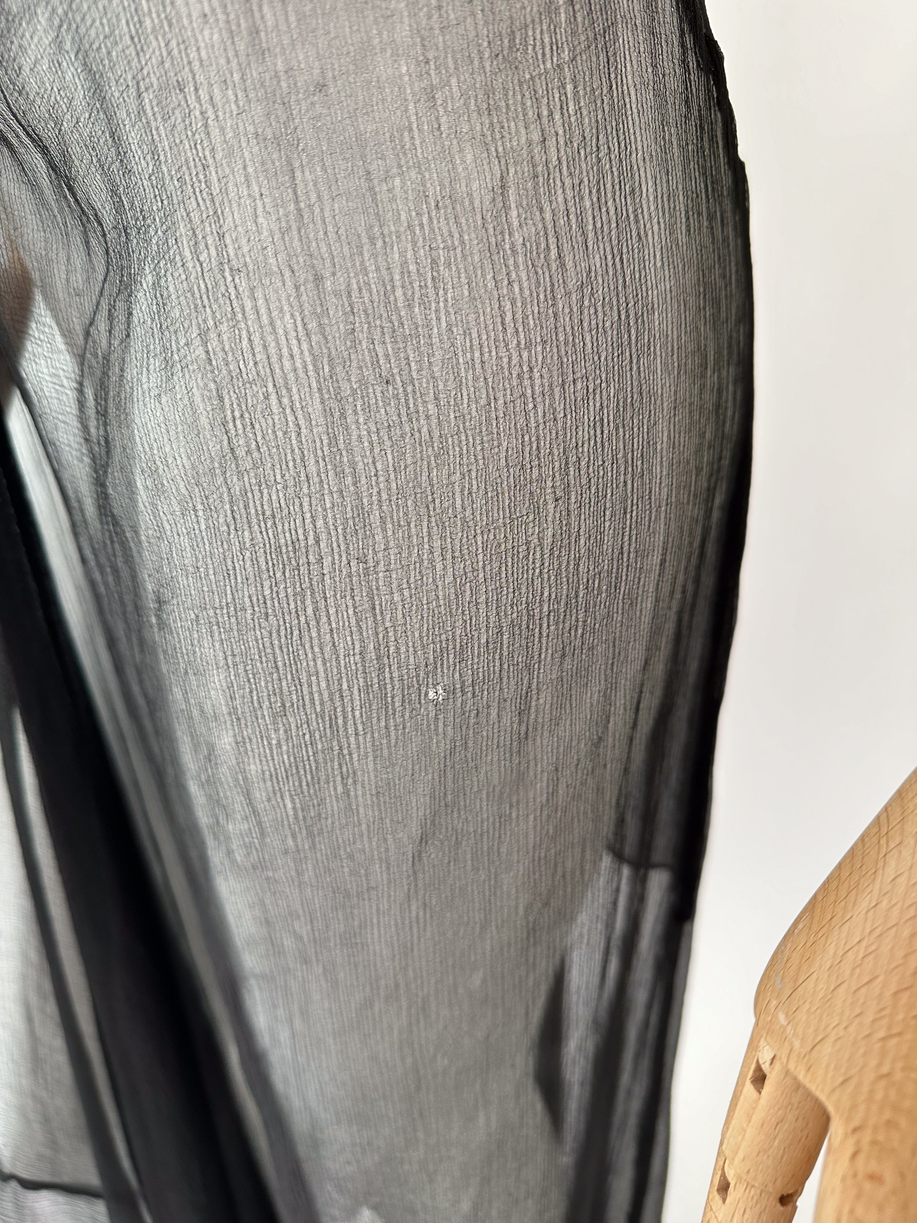 Vintage 1930s Sheer Silk Maxi Dress