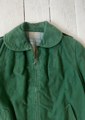 Vintage 1940s Czech Green Moleskin Jacket