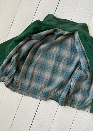 Vintage 1940s Czech Green Moleskin Jacket