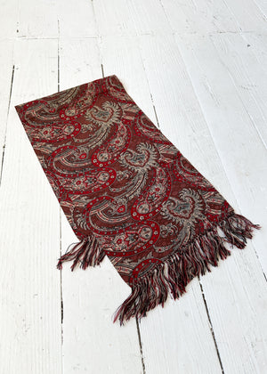 Vintage 1940s Paisley Rayon Scarf