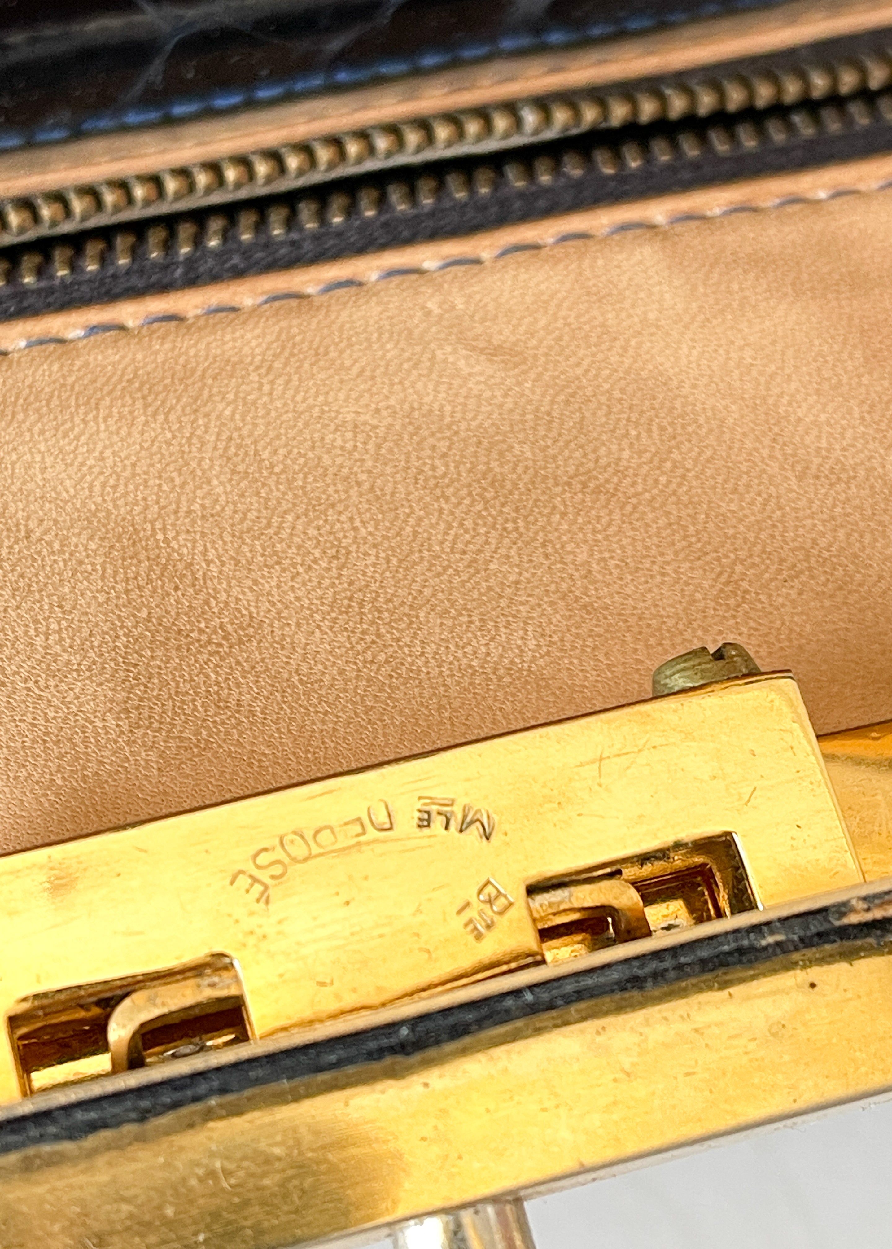 Vintage 1950s French Alligator Purse