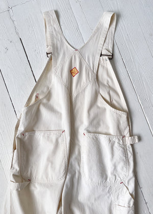 Vintage 1950s Pennys Pay Day White Overalls