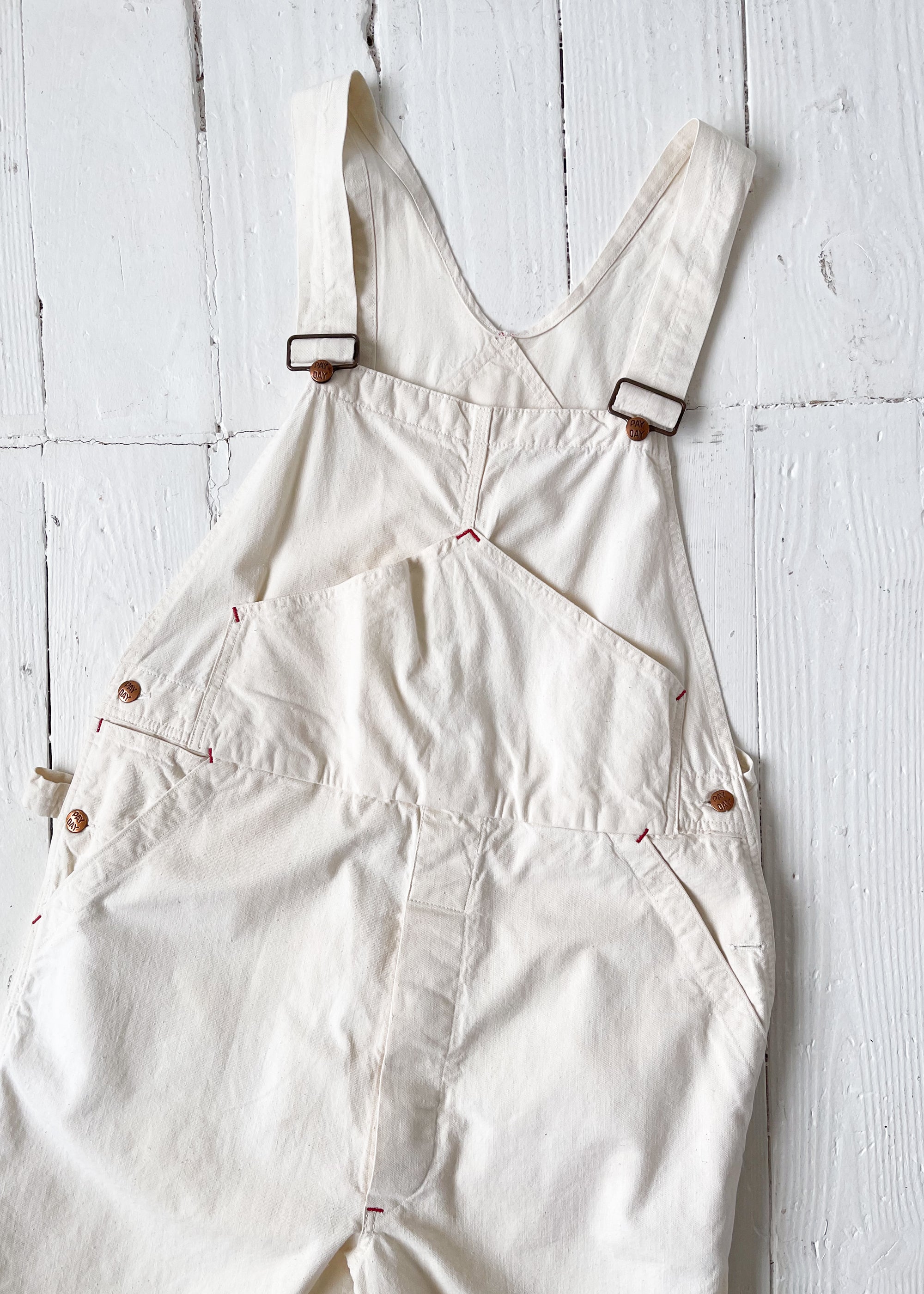 Vintage 1950s Pennys Pay Day White Overalls