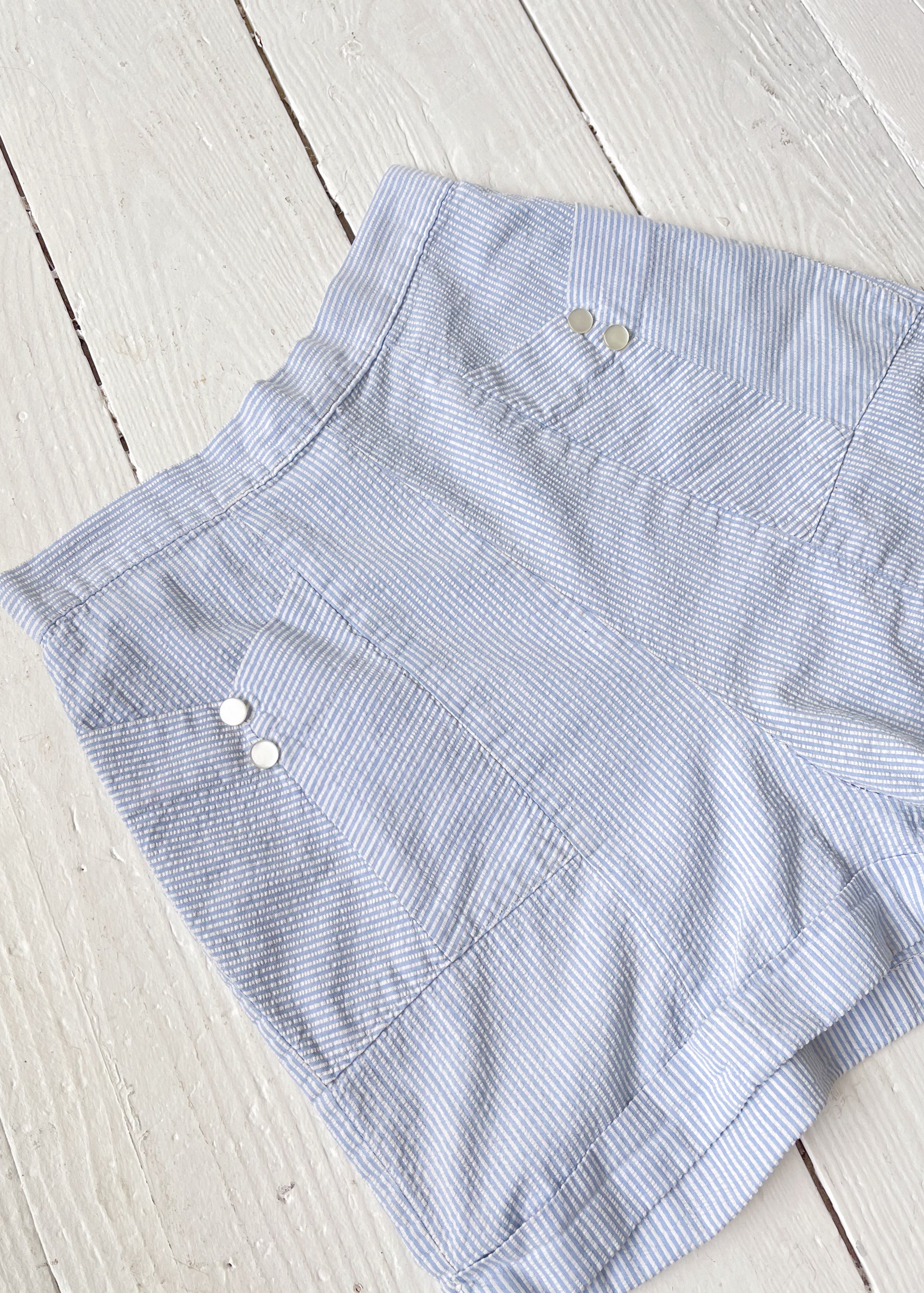 Vintage 1960s Cotton Seersucker Shorts
