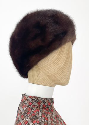 Vintage 1960s Christian Dior Mink Fur Hat