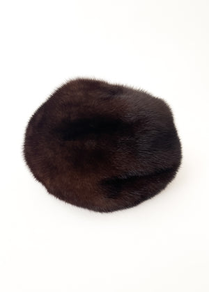 Vintage 1960s Christian Dior Mink Fur Hat