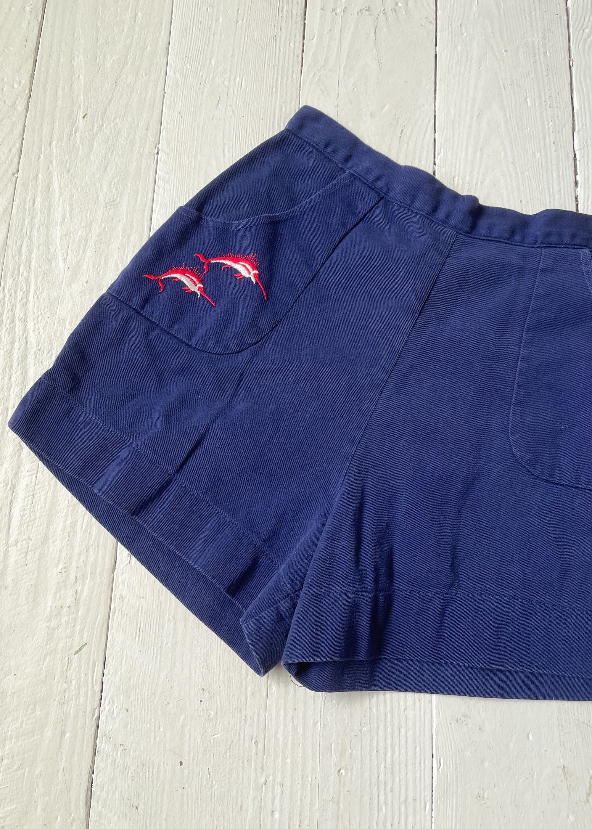 Vintage 1960s Embroidered Cotton Shorts