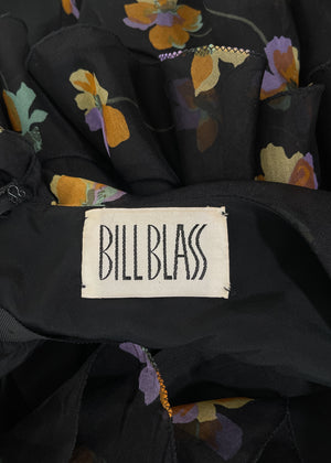Vintage 1970s Bill Blass One Shoulder Dress