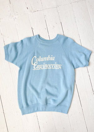 Vintage Columbia University Short Sleeve Sweatshirt