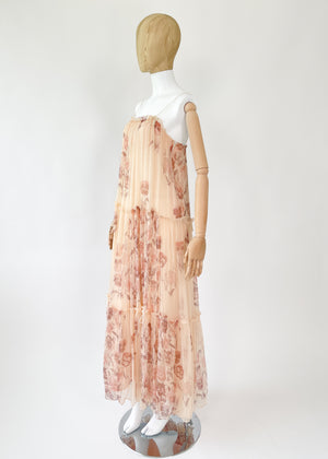 Vintage 1970s Gina Fratini Silk Dress