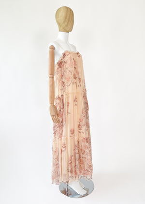 Vintage 1970s Gina Fratini Silk Dress