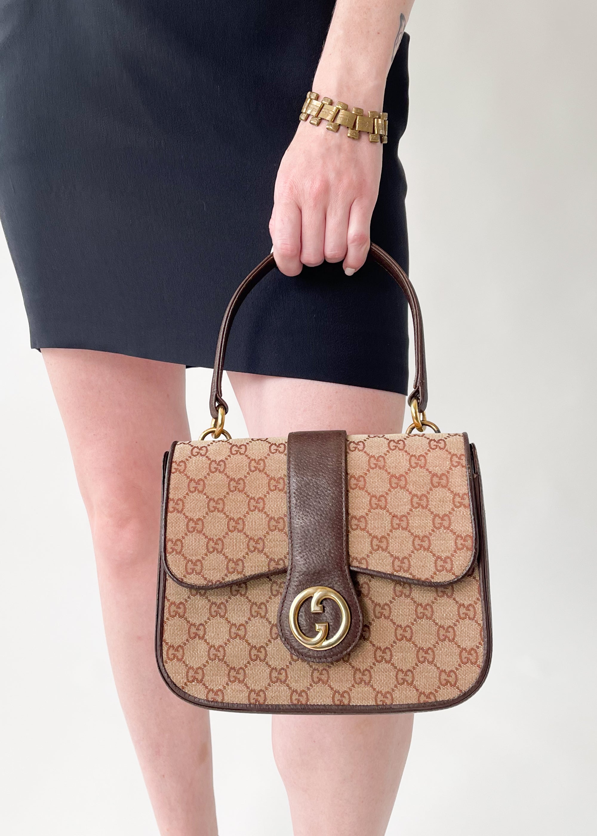 Vintage 1970s Gucci Logo Purse