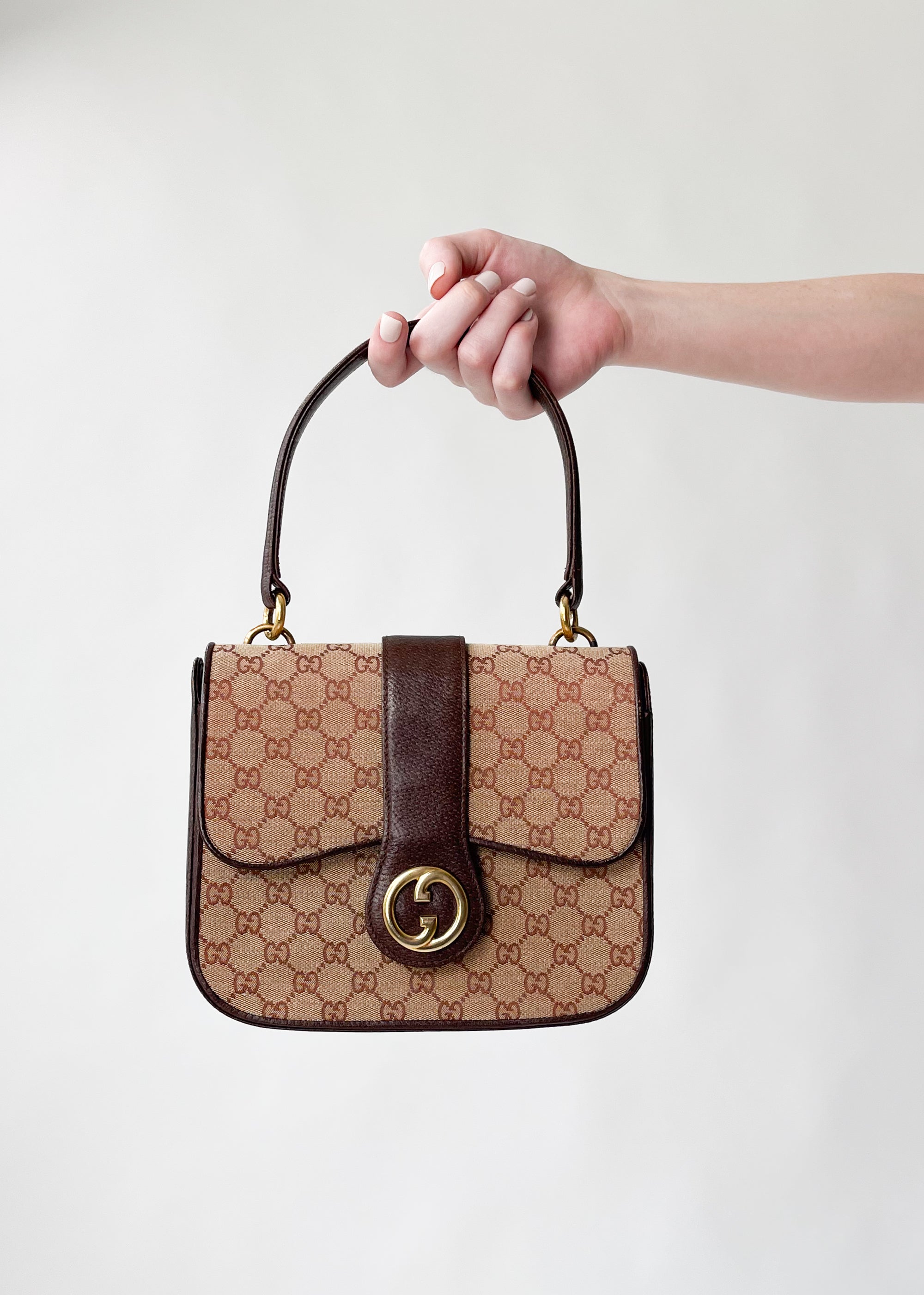 Gucci GG monogram-print zip-up purse - Brown - Modafirma
