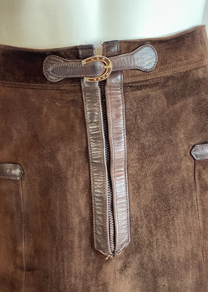 Vintage 1970s Gucci Suede Skirt