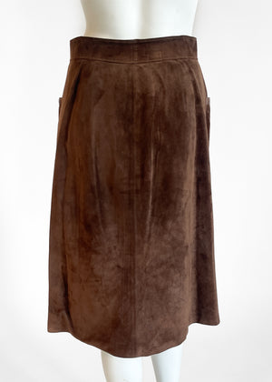 Vintage 1970s Gucci Suede Skirt
