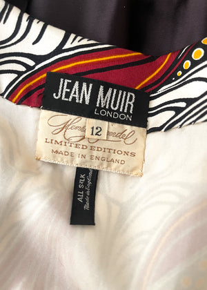 Vintage 1970s Jean Muir Silk Print Dress