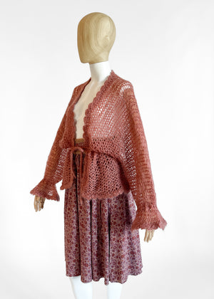 Vintage 1970s Krizia Skirt and Sweater Ensemble