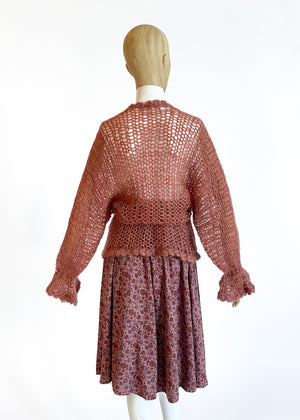 Vintage 1970s Krizia Skirt and Sweater Ensemble