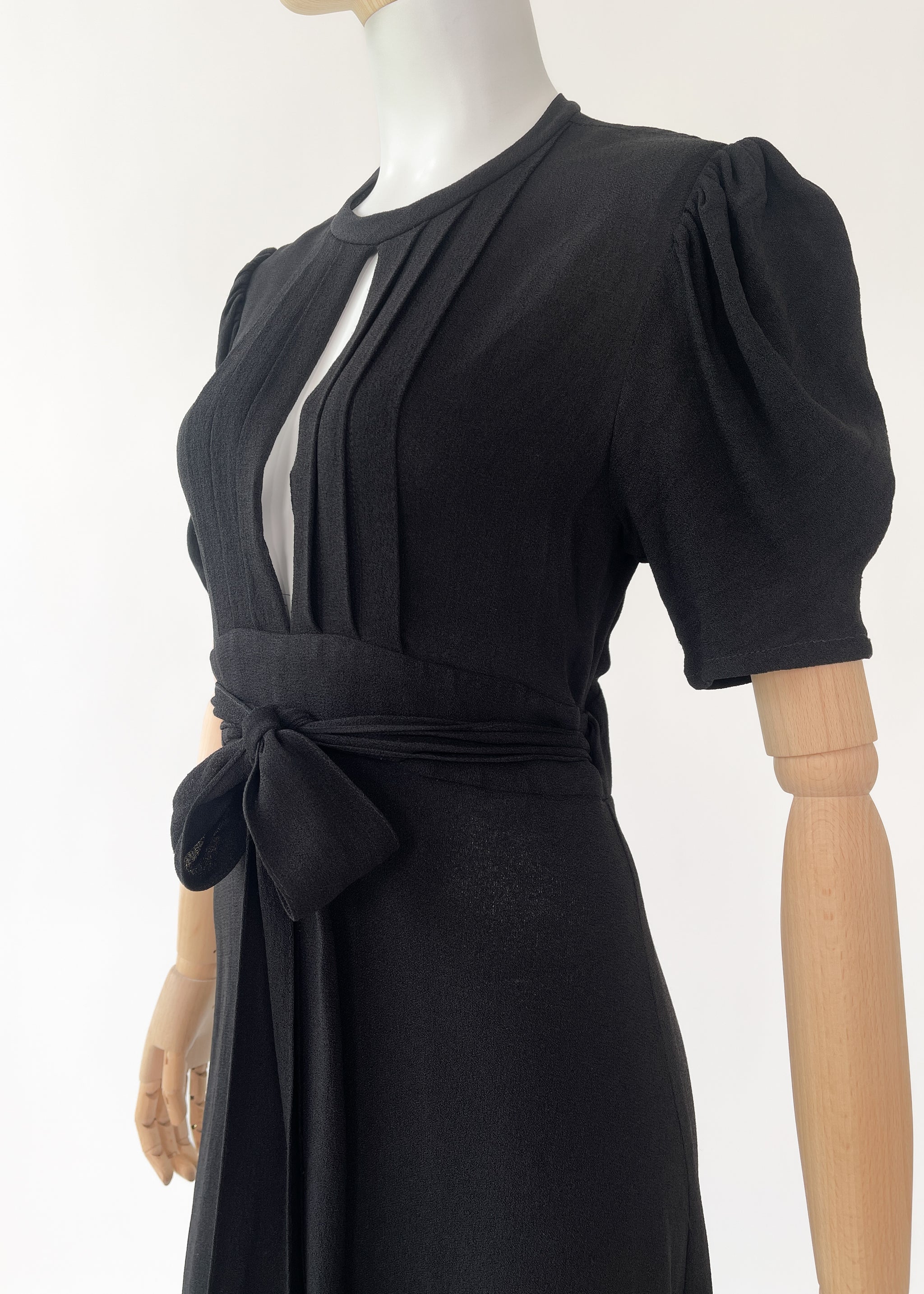 1970s Ossie Clark Moss Crepe Wrap Dress 1970s Ossie Clark Moss Crepe Wrap Dress