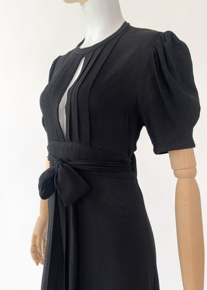 1970s Ossie Clark Moss Crepe Wrap Dress