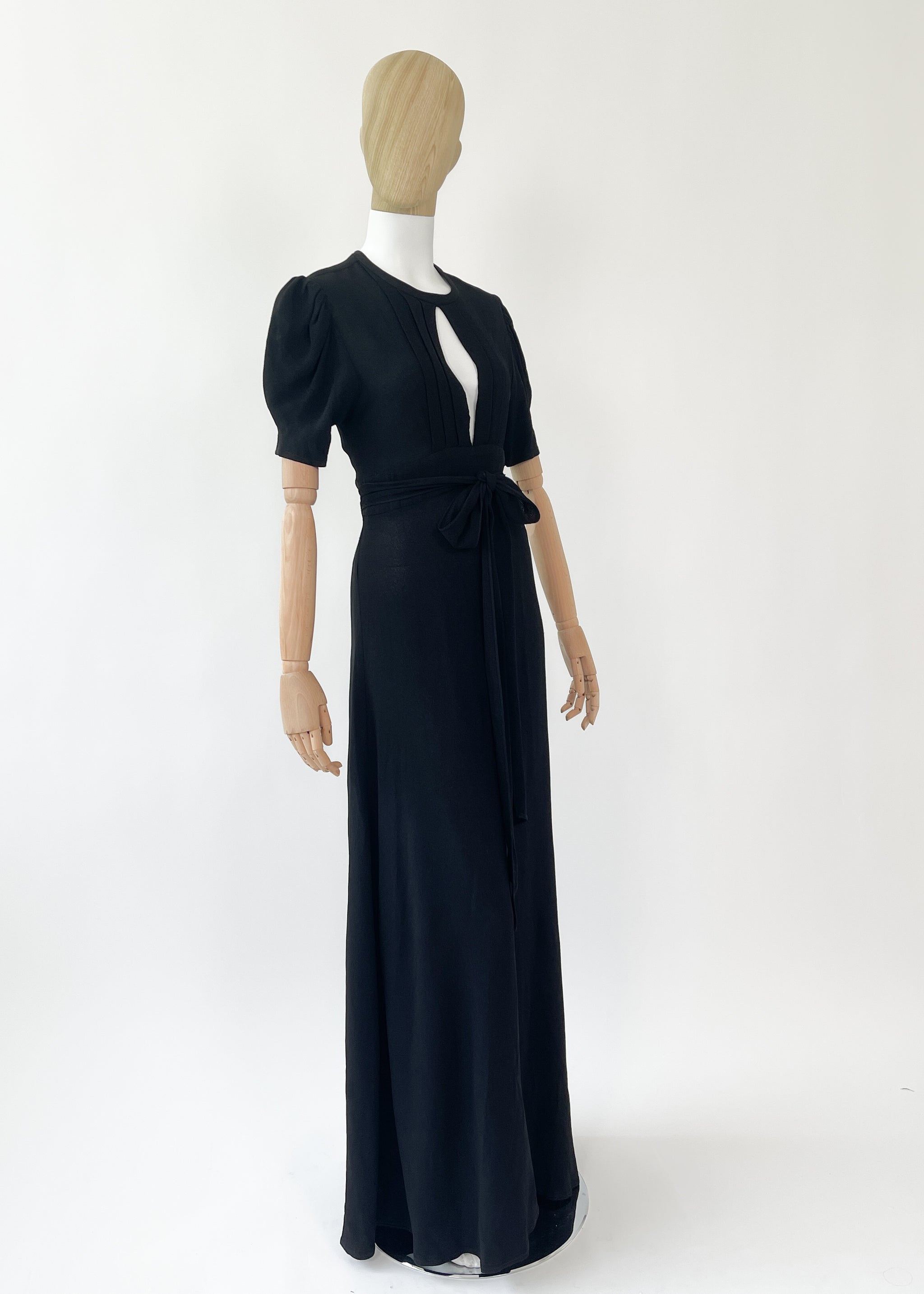ossie clark black dress Vintage 1970s Ossie Clark for Radley Black Chiffon Dress