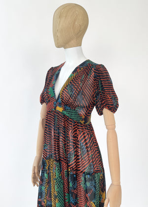 1970s Ossie Clark Celia Birtwell Dress