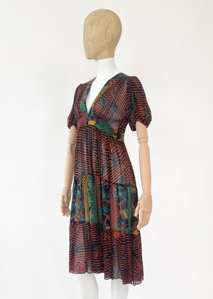 1970s Ossie Clark Celia Birtwell Dress